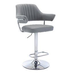 Emper Swivel Faux Leather Padded Bar Stools