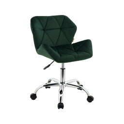 Modern Eris Padded Swivel Velvet Home Office Desk Computer Chair, Height Adjustable