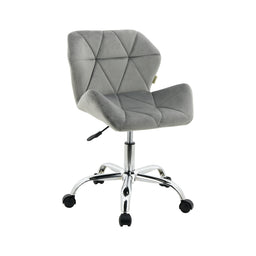 Modern Eris Padded Swivel Velvet Home Office Desk Computer Chair, Height Adjustable
