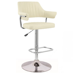 Emper Swivel Faux Leather Padded Bar Stools