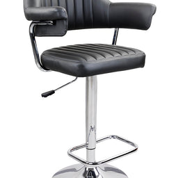 Emper Swivel Faux Leather Padded Bar Stools