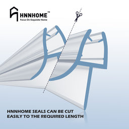 Pre-Curve 900mm Rubber Plastic Bath Shower Screen Seal Strip Perfect for 8-10mm Curved or Straight Glass Door Up to 20mm Gap