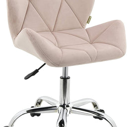 Modern Eris Padded Swivel Velvet Home Office Desk Computer Chair, Height Adjustable