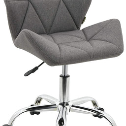 Modern Eris Padded Swivel Velvet Home Office Desk Computer Chair, Height Adjustable