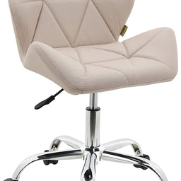 Modern Eris Padded Swivel Velvet Home Office Desk Computer Chair, Height Adjustable