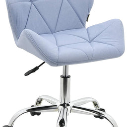 Modern Eris Padded Swivel Velvet Home Office Desk Computer Chair, Height Adjustable