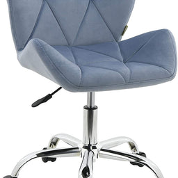 Modern Eris Padded Swivel Velvet Home Office Desk Computer Chair, Height Adjustable