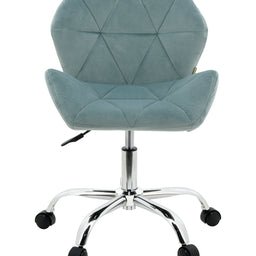 Modern Eris Padded Swivel Velvet Home Office Desk Computer Chair, Height Adjustable