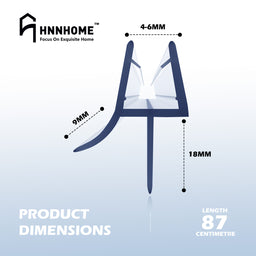Super Clear Bath Shower Screen Door Seal Strip for 6mm Glass Up to 18mm Gap