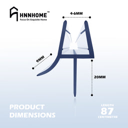 Pair of 2 Bath Shower Screen Door Seal Strip for 4-6mm Glass Up to 20mm Gap