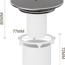 Shower Drain Chrome Cover Replacement, Chrome Shower Trap Cover, 90mm/115mm Shower Plughole Cover, Fast Flow Shower Tray Waste