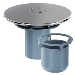 Shower Drain Chrome Cover Replacement, Removable Top Fitting Cap Parts Shower Trap, 90mm/115mm Shower Plughole Cover, Fast Flow Shower Tray Waste in Sky Blue