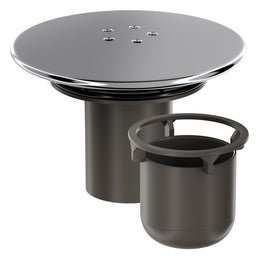 Shower Drain Chrome Cover Replacement, Removable Top Fitting Cap Parts Shower Trap, 90mm/115mm Shower Plughole Cover, Fast Flow Shower Tray Waste in Warm Grey