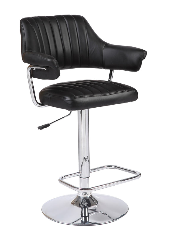 Emper Swivel Faux Leather Padded Bar Stools