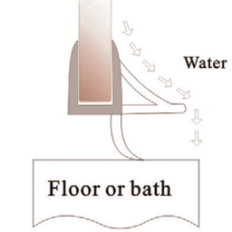 Unique Shower Seal Strip For 4-6mm Glass up to 11mm Gap