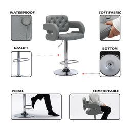 Mercury Padded Faux Leather Bar Stools