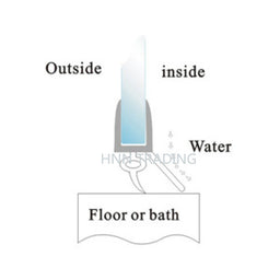 Shower Seal For 4-8mm Glass Up To 28mm Gap