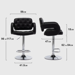 Mercury Padded Faux Leather Bar Stools