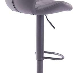 Set of 2 Modern Luna Padded Swivel Height Adjustable Faux Leather Breakfast Kitchen Barstools Chairs