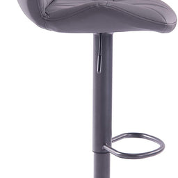 Set of 2 Modern Luna Padded Swivel Height Adjustable Faux Leather Breakfast Kitchen Barstools Chairs