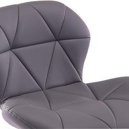 Set of 2 Modern Luna Padded Swivel Height Adjustable Faux Leather Breakfast Kitchen Barstools Chairs
