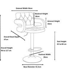 Mercury Padded Faux Leather Bar Stools